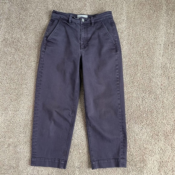 Everlane Jeans Everlane Purple Eggplant Cropped Straight Short High